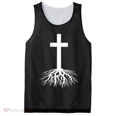 Jesus Cross Root Mesh Reversible Basketball Jersey Tank