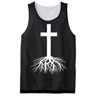 Jesus Cross Root Mesh Reversible Basketball Jersey Tank