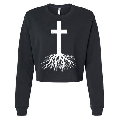 Jesus Cross Root Cropped Pullover Crew
