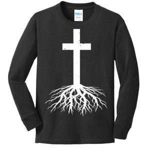 Jesus Cross Root Kids Long Sleeve Shirt