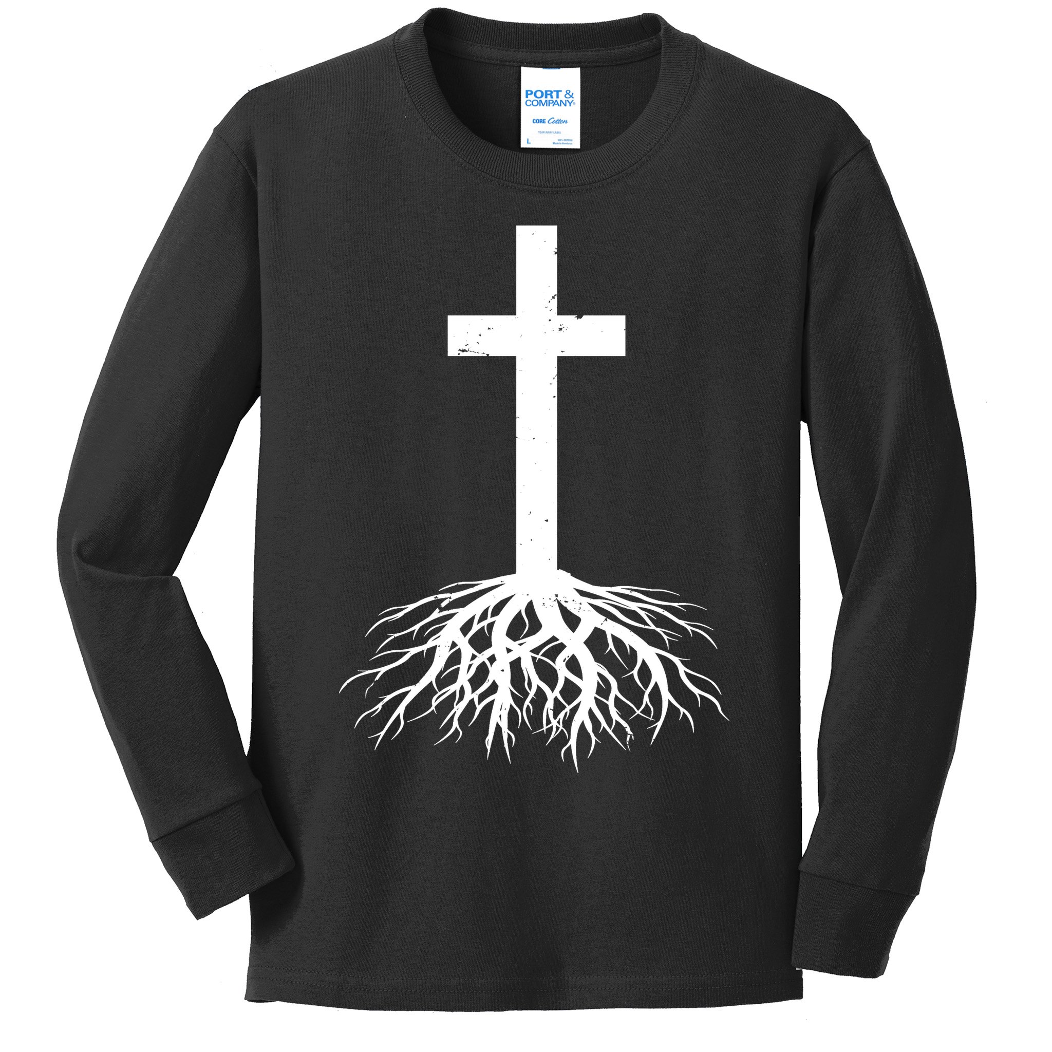 Jesus Cross Root Kids Long Sleeve Shirt