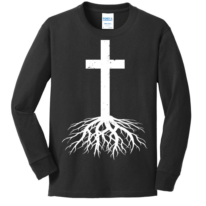 Jesus Cross Root Kids Long Sleeve Shirt