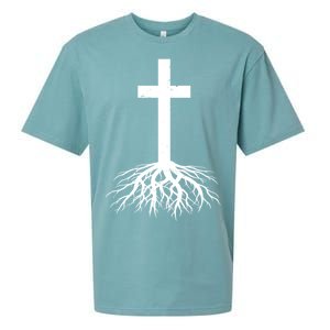 Jesus Cross Root Sueded Cloud Jersey T-Shirt