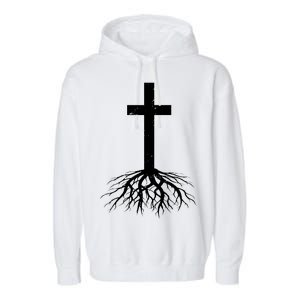 Jesus Cross Root Garment-Dyed Fleece Hoodie