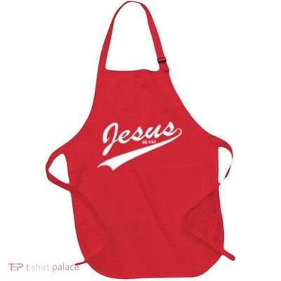 Jesus Est Full-Length Apron With Pockets