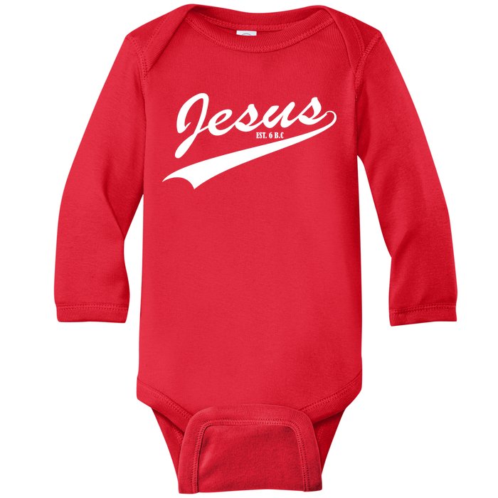 Jesus Est Baby Long Sleeve Bodysuit