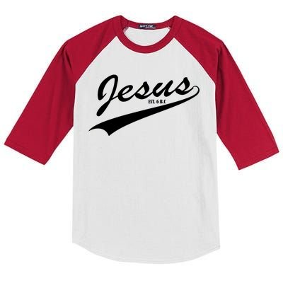 Jesus Est Kids Colorblock Raglan Jersey