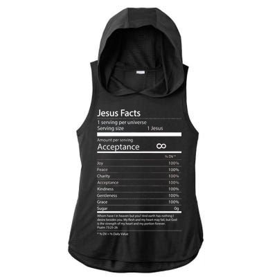 Jesus Facts Ladies PosiCharge Tri-Blend Wicking Draft Hoodie Tank