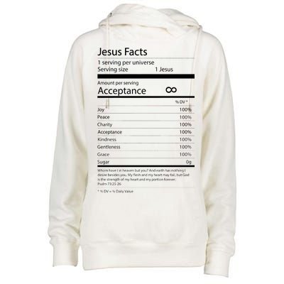 Jesus Facts Womens Funnel Neck Pullover Hood