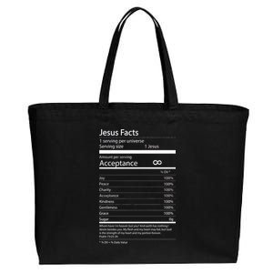 Jesus Facts Cotton Canvas Jumbo Tote