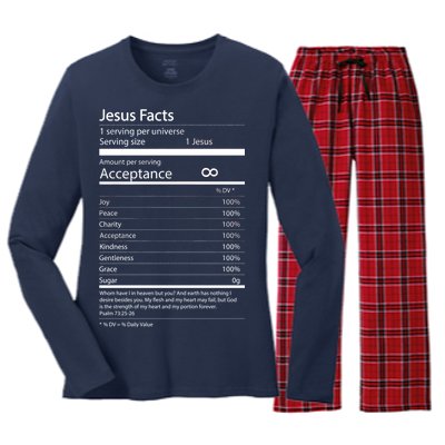 Jesus Facts Women's Long Sleeve Flannel Pajama Set 