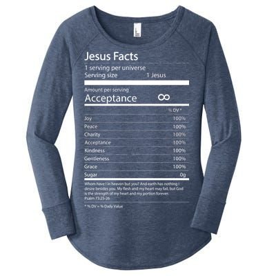 Jesus Facts Women's Perfect Tri Tunic Long Sleeve Shirt