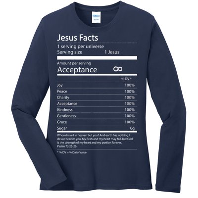 Jesus Facts Ladies Long Sleeve Shirt