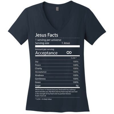 Jesus Facts Women's V-Neck T-Shirt