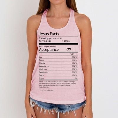 Jesus Facts Women's Knotted Racerback Tank