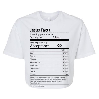 Jesus Facts Bella+Canvas Jersey Crop Tee