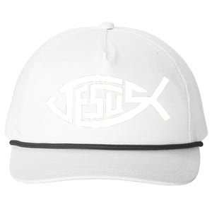 Jesus Fish Logo Snapback Five-Panel Rope Hat