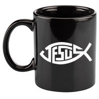Jesus Fish Logo 11oz C Handle Ceramic Mug