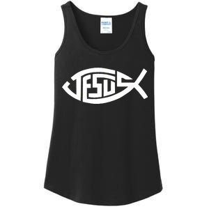 Jesus Fish Logo Ladies Essential Tank