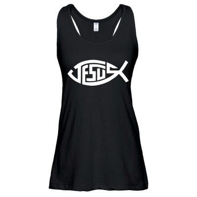 Jesus Fish Logo Ladies Essential Flowy Tank