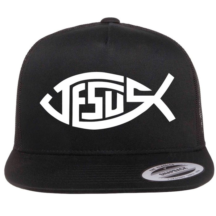 Jesus Fish Logo Flatbill Hat