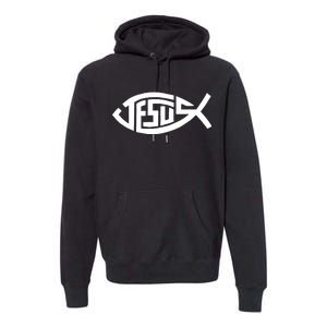 Jesus Fish Logo Premium Hoodie