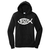 Jesus Fish Logo Women's Pullover Hoodie