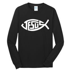 Jesus Fish Logo Tall Long Sleeve T-Shirt