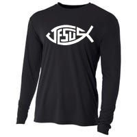 Jesus Fish Logo Cooling Performance Long Sleeve Crew