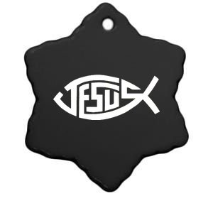 Jesus Fish Logo Ceramic Star Ornament