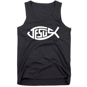 Jesus Fish Logo Tank Top