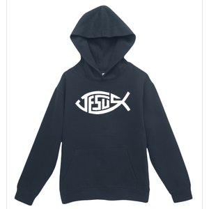 Jesus Fish Logo Urban Pullover Hoodie