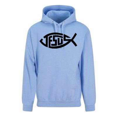 Jesus Fish Logo Unisex Surf Hoodie