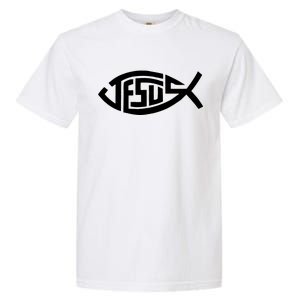 Jesus Fish Logo Garment-Dyed Heavyweight T-Shirt