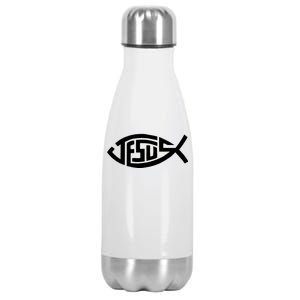 Jesus Fish Logo Stainless Steel Insulated Water Bottle