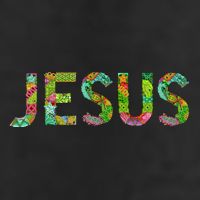 Jesus Hand Painted Word Art 11oz C Handle Ceramic Mug