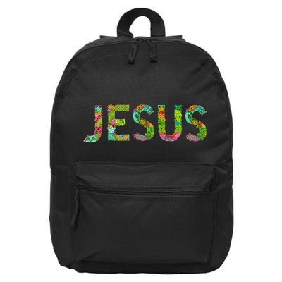 Jesus Hand Painted Word Art 16 in Basic Backpack