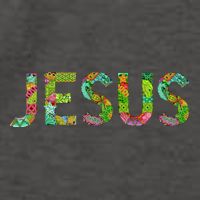 Jesus Hand Painted Word Art Vector Backpack