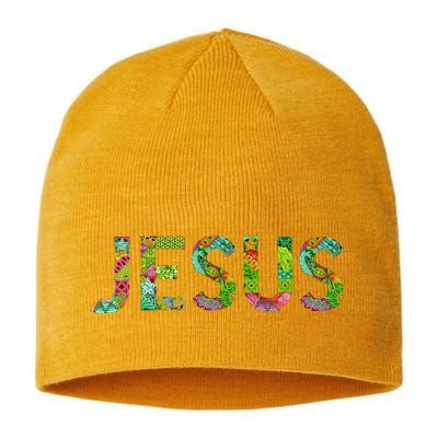 Jesus Hand Painted Word Art Sustainable Beanie