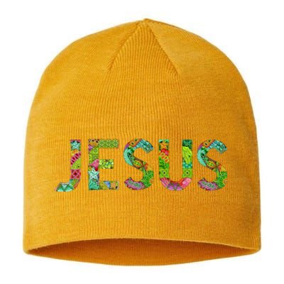 Jesus Hand Painted Word Art Sustainable Beanie