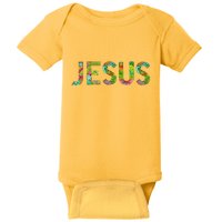 Jesus Hand Painted Word Art Baby Bodysuit