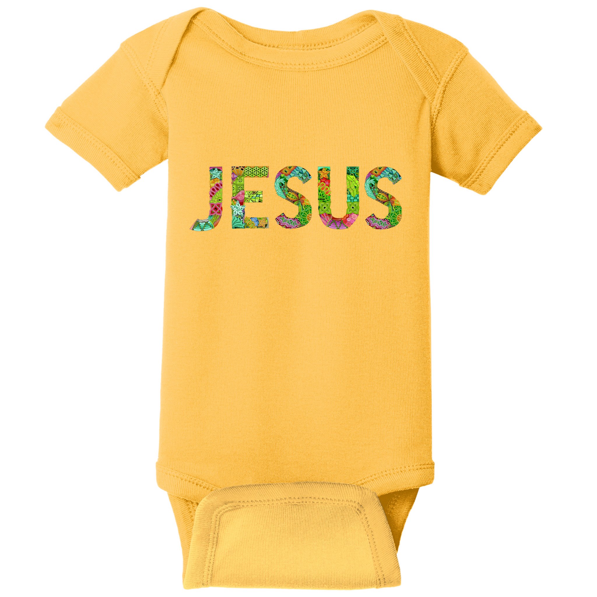 Jesus Hand Painted Word Art Baby Bodysuit