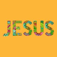 Jesus Hand Painted Word Art Baby Bodysuit