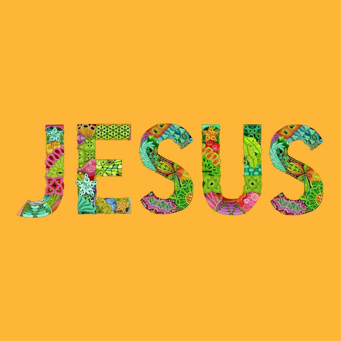 Jesus Hand Painted Word Art Baby Bodysuit