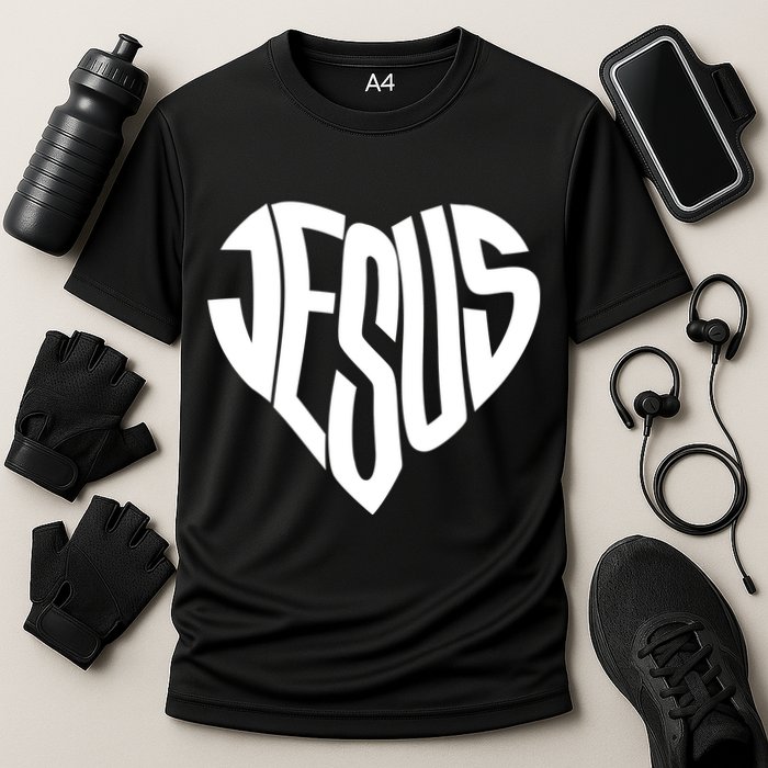 Jesus Heart Cooling Performance Crew T-Shirt