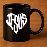 Jesus Heart 11oz C Handle Ceramic Mug