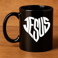 Jesus Heart 11oz C Handle Ceramic Mug