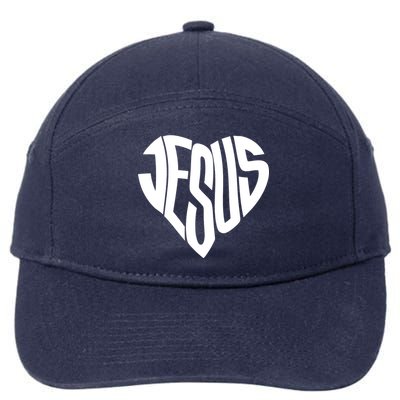 Jesus Heart 7-Panel Snapback Hat