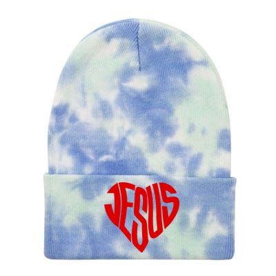 Jesus Heart Tie Dye 12in Knit Beanie