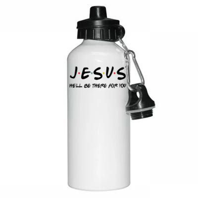 Jesus He'll Be There For You Aluminum Water Bottle